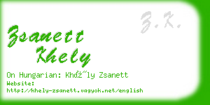 zsanett khely business card